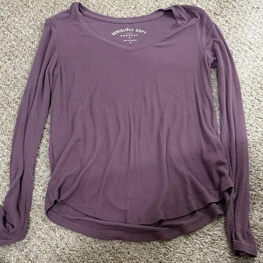 Women's Long Sleeve Tee - Plum